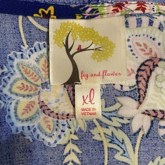 Anthropologie Fig and Flower Boho kimono Size XL - Picture 6 of 6